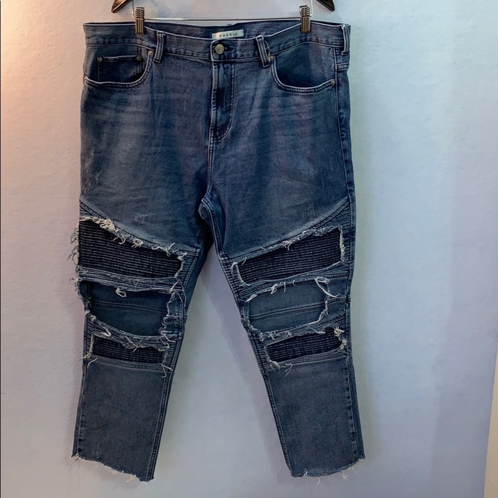 PacSun Stacked Skinny Distressed Ripped Jeans